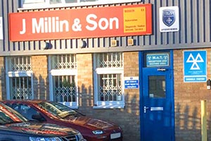Businesses in Witney, including J Millin & Son, Witney garage services